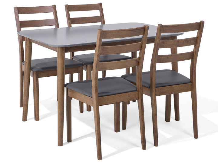 Rachita Wooden Dining Set Grey and Dark Wood