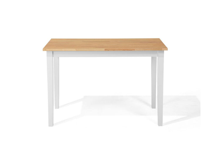Wooden Dining Table 120 x 75 cm Light Wood and White Houston