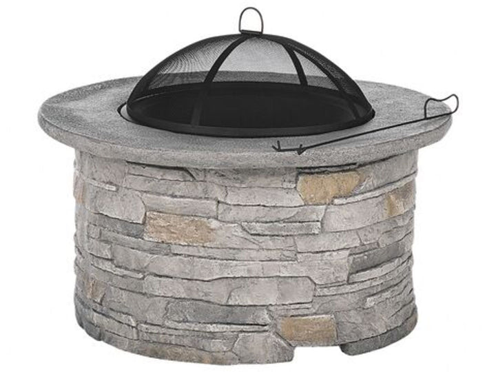 Round Fire Pit Grey Tambora