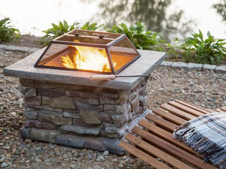 Rectangle Fire Pit Grey Kelud