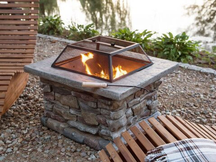 Rectangle Fire Pit Grey Kelud