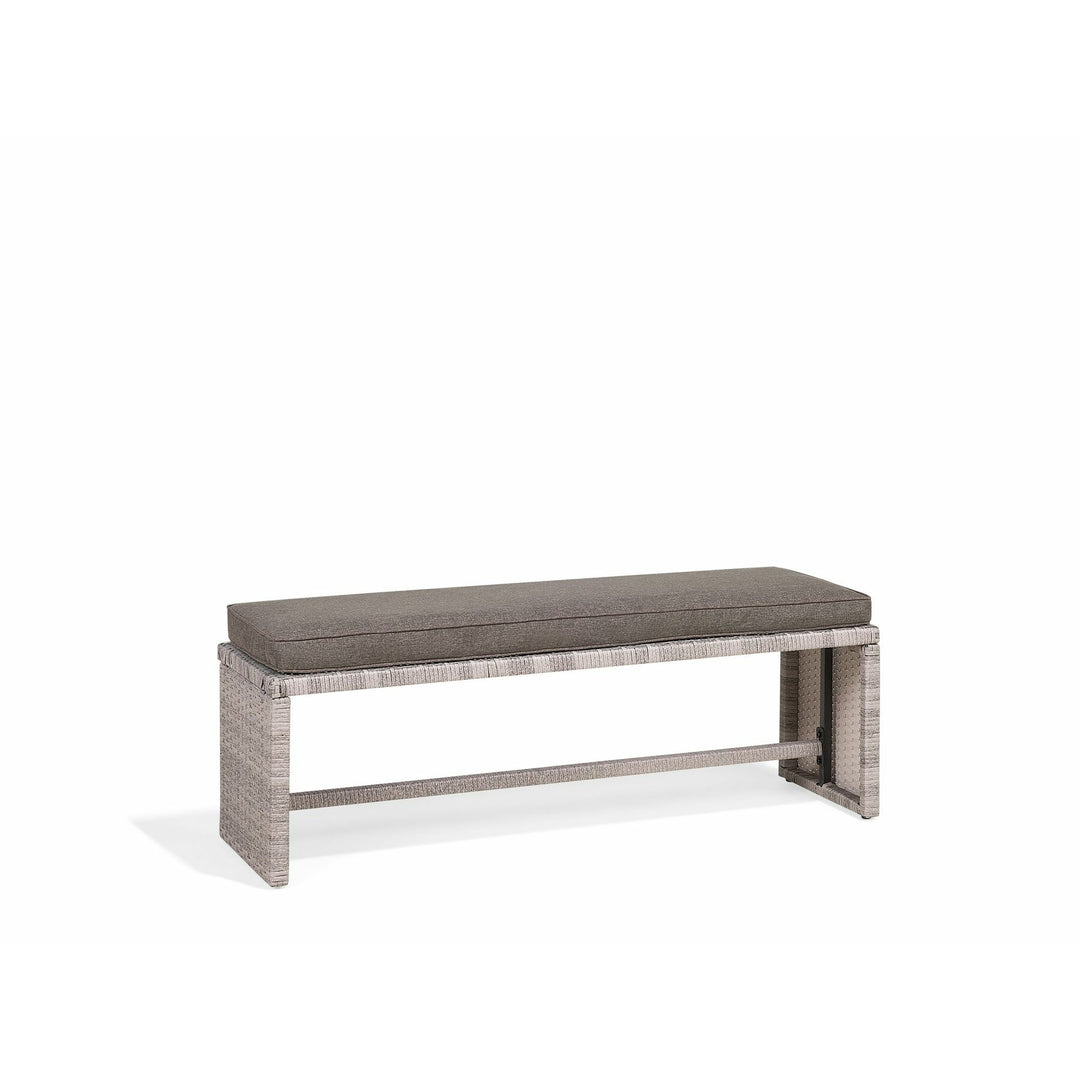 Viterbo Left Hand 8 Seater PE Rattan Garden Corner Sofa Set Grey