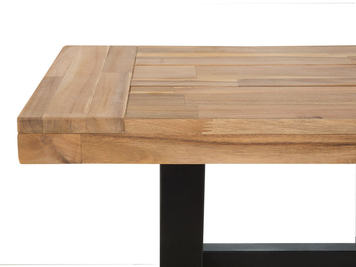 Acacia Wood Bench Black 140 cm Scania