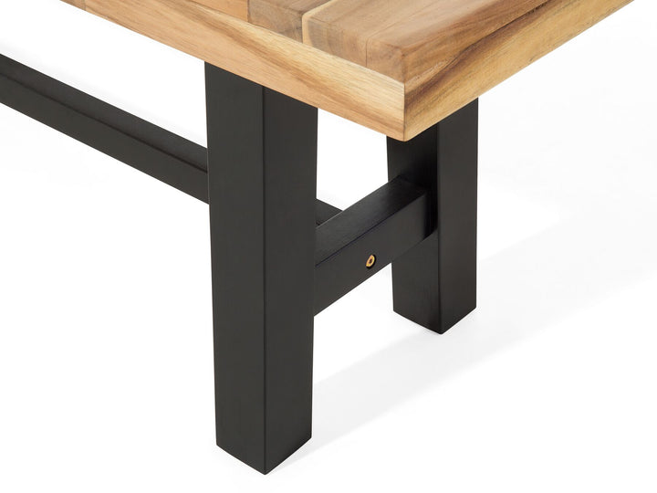Acacia Wood Bench Black 140 cm Scania