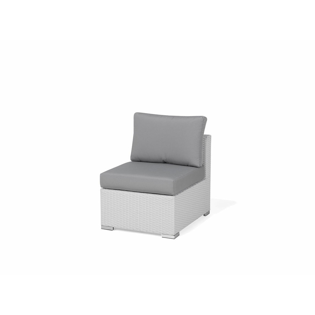 XXL Left Hand 8 Seater PE Rattan Garden Lounge Set White