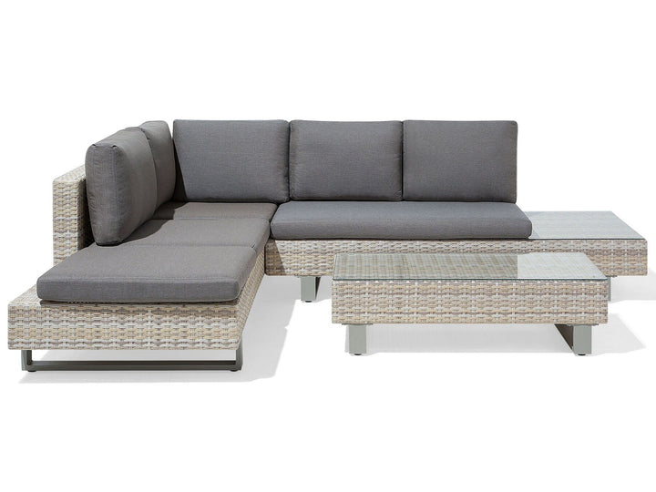 Lanciano 5 Seater PE Rattan Garden Corner Sofa Set