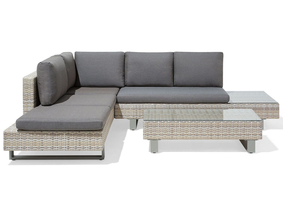 Lanciano 5 Seater PE Rattan Garden Corner Sofa Set