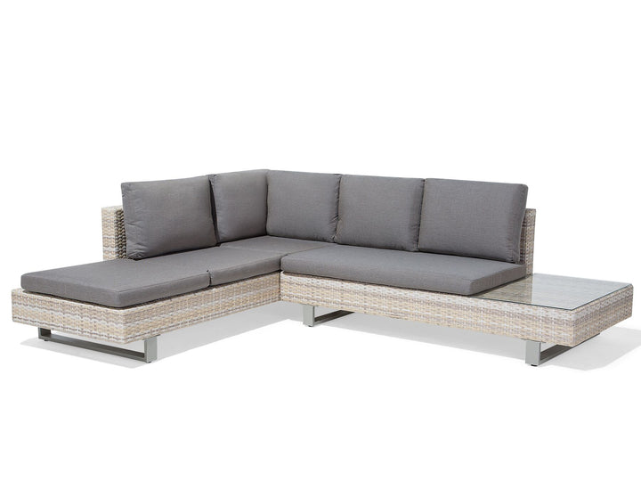 Lanciano 5 Seater PE Rattan Garden Corner Sofa Set