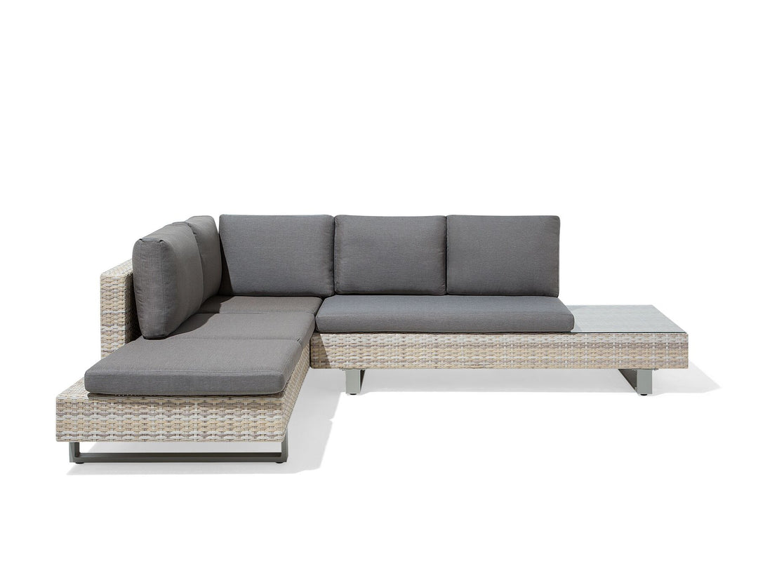 Lanciano 5 Seater PE Rattan Garden Corner Sofa Set