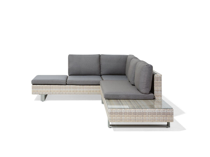 Lanciano 5 Seater PE Rattan Garden Corner Sofa Set