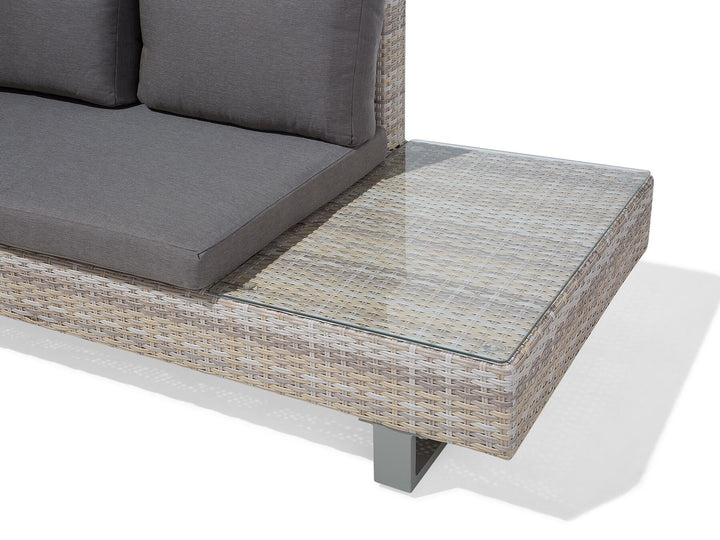 Lanciano 5 Seater PE Rattan Garden Corner Sofa Set