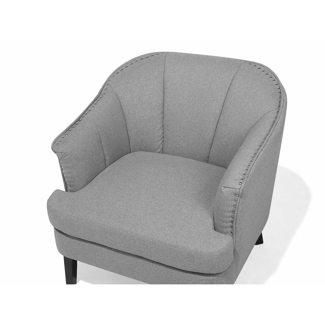 Light Grey Fabric Armchair