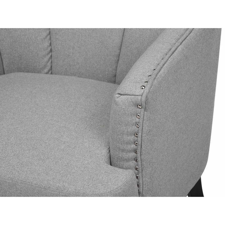 Light Grey Fabric Armchair