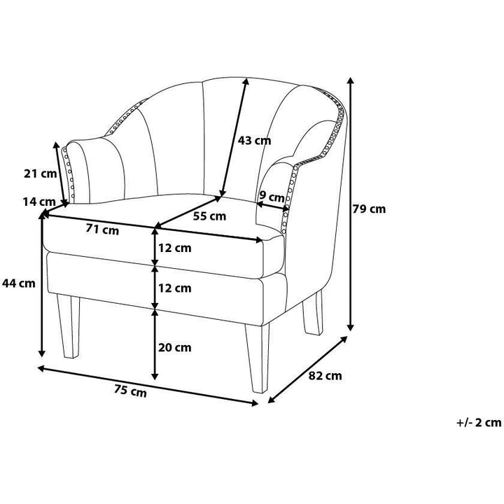 Light Grey Fabric Armchair