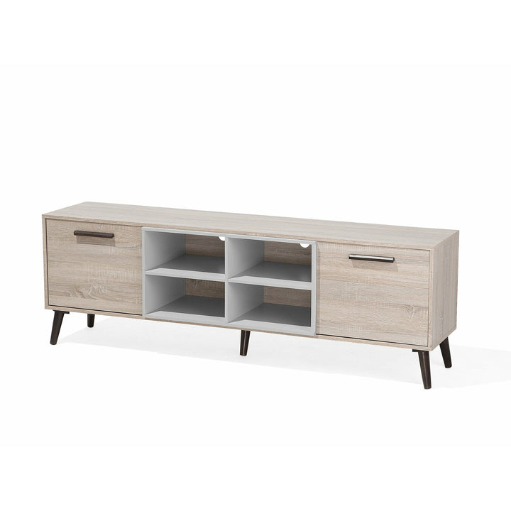 Tansey TV Stand Light Wood with Grey