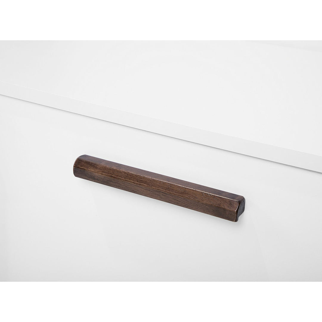 Tansey TV Stand White with Dark Wood