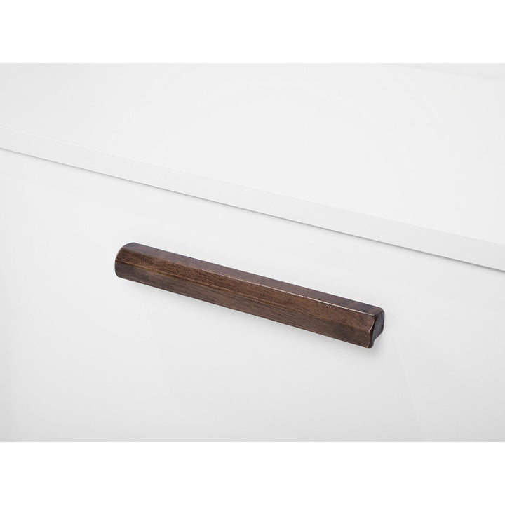 Tansey TV Stand White with Dark Wood