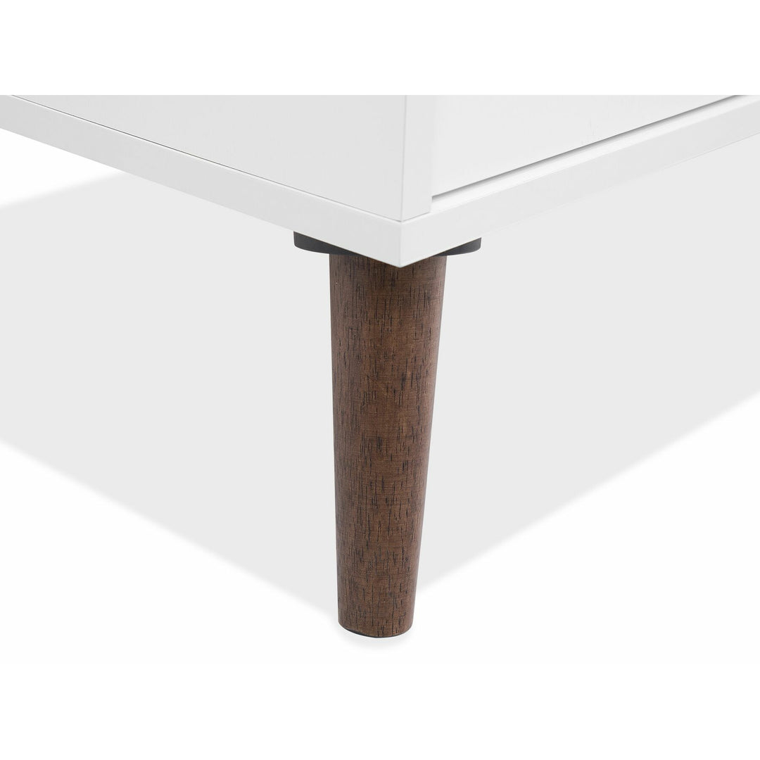 Tansey TV Stand White with Dark Wood