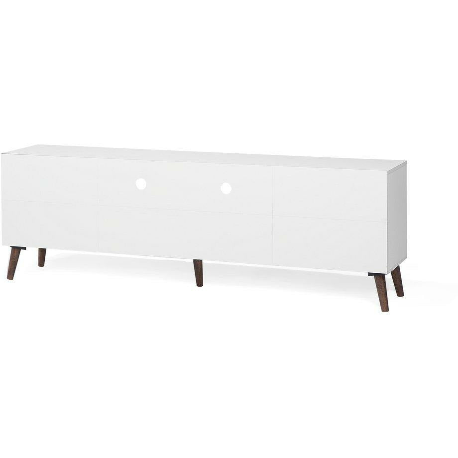Tansey TV Stand White with Dark Wood