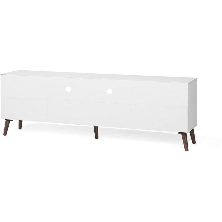 Tansey TV Stand White with Dark Wood