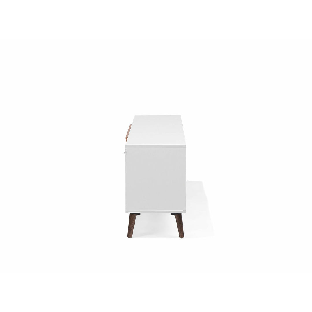 Tansey TV Stand White with Dark Wood
