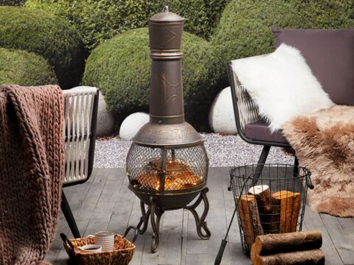 Charcoal Fire Pit Brass Tacora