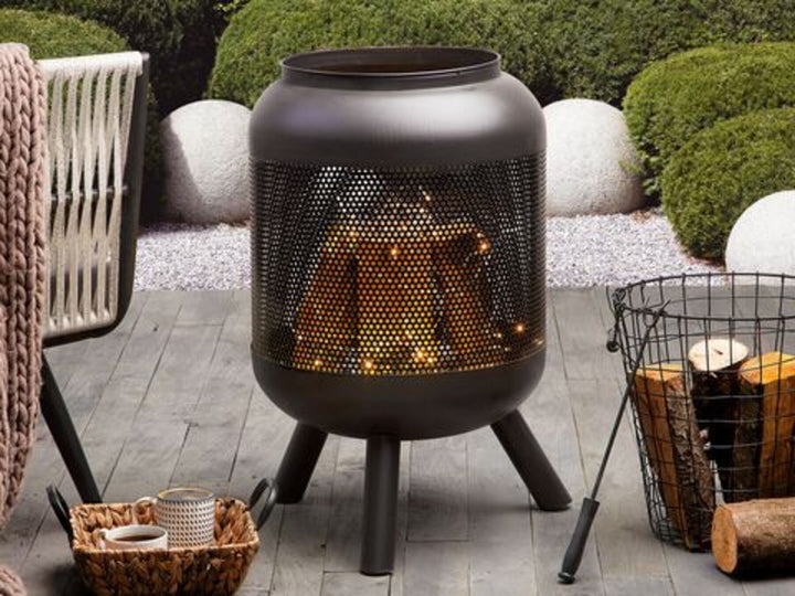 Charcoal Fire Pit Black Veer