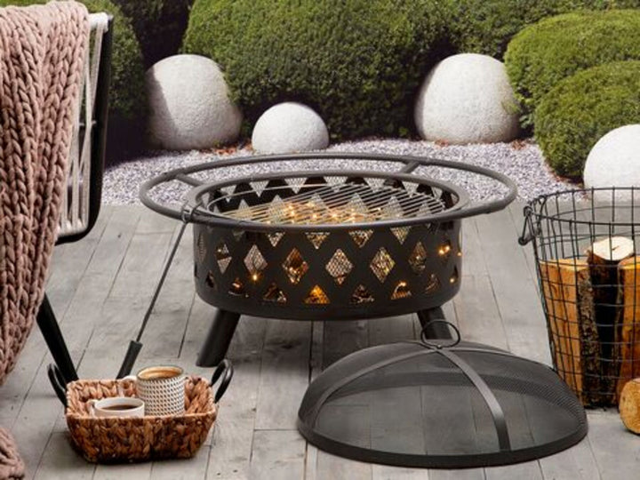 Charcoal Fire Pit Black Mayon