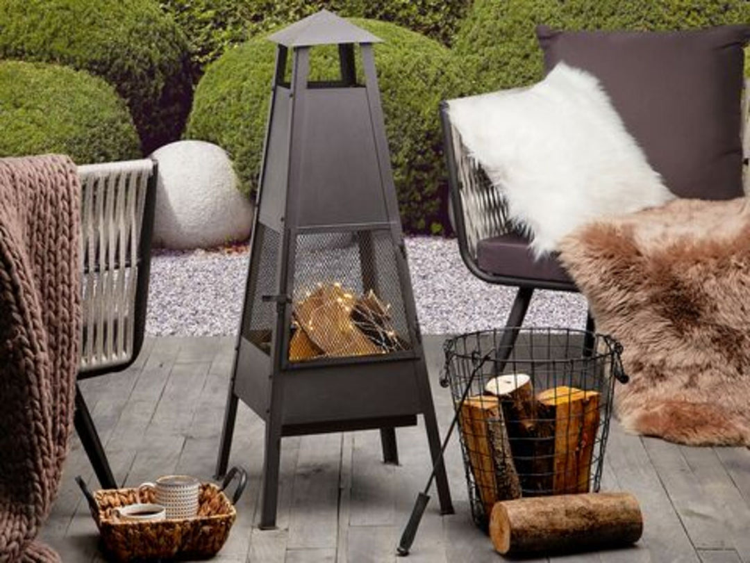 Charcoal Fire Pit Black Yasur