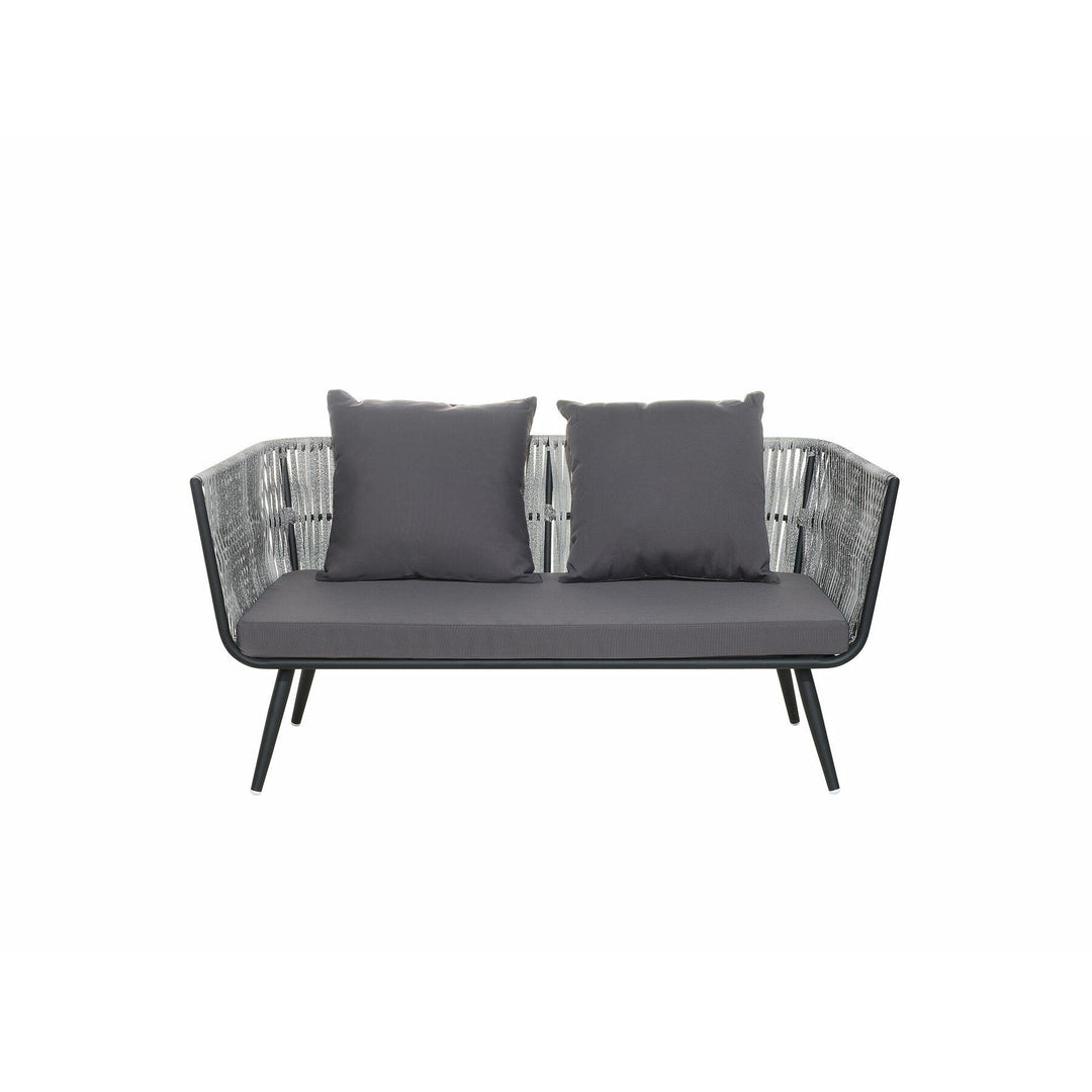 4 Seater PE Rattan Garden Sofa Set Grey Ragusa