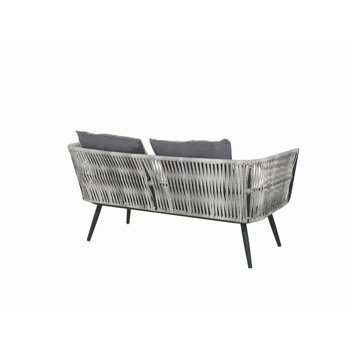 4 Seater PE Rattan Garden Sofa Set Grey Ragusa