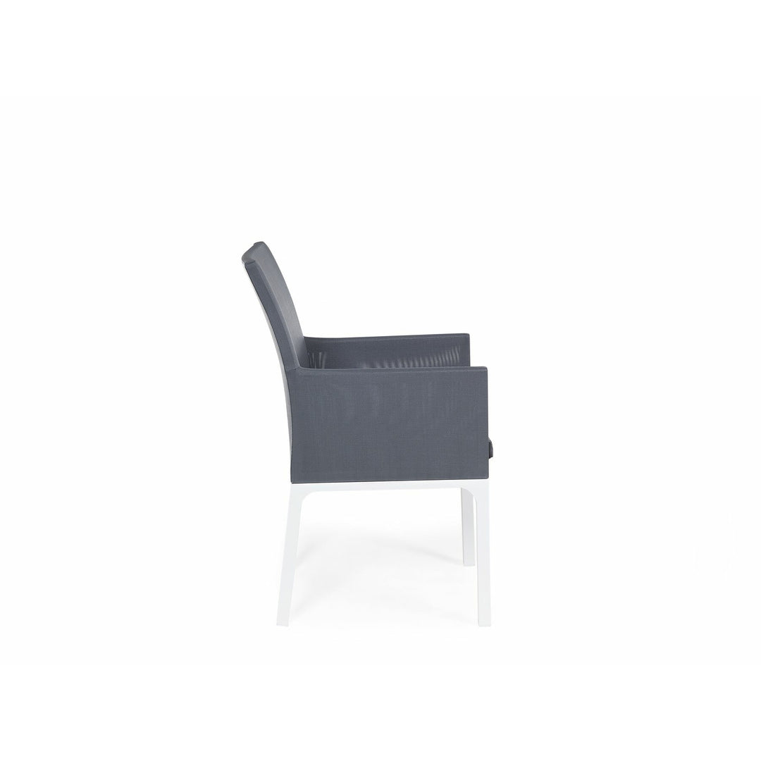 Set of 2 Garden Chairs Grey Bacoli