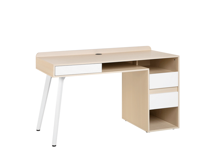 Sariyah 3 Drawer Home Office Desk with Shelves