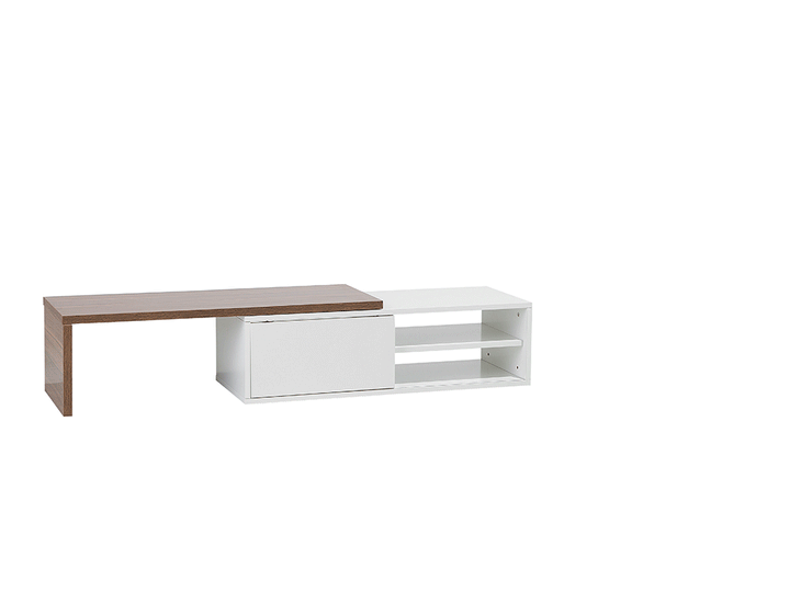 Abdirahman TV Stand White and Dark Wood