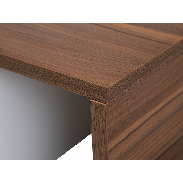 Abdirahman TV Stand White and Dark Wood