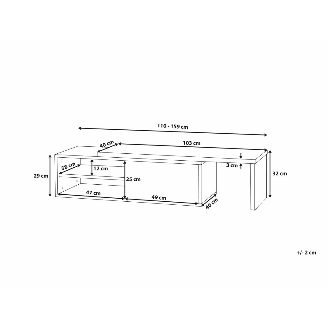 Abdirahman TV Stand White and Dark Wood