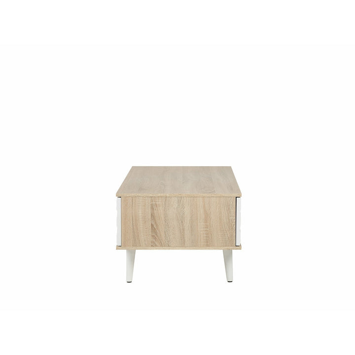 Meco Coffee Table White and Light Wood