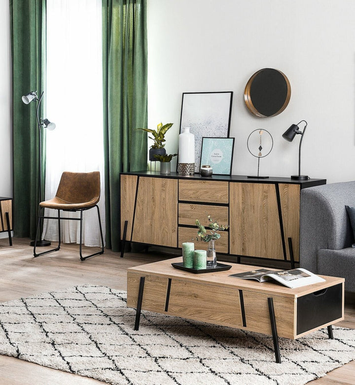 Coffee Table Chipboard Wood-like Light Wood BLACKPOOL