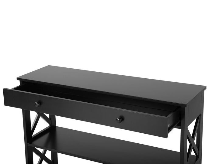 1 Drawer Console Table Black Montgomery