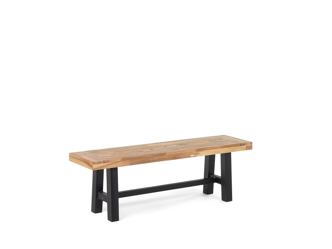 Acacia Wood Bench Black 140 cm Scania