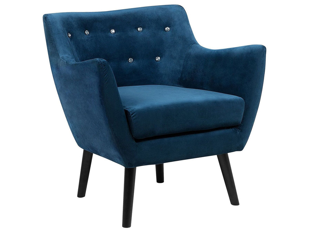 Armchair Velvet Navy Blue DRAMMEN