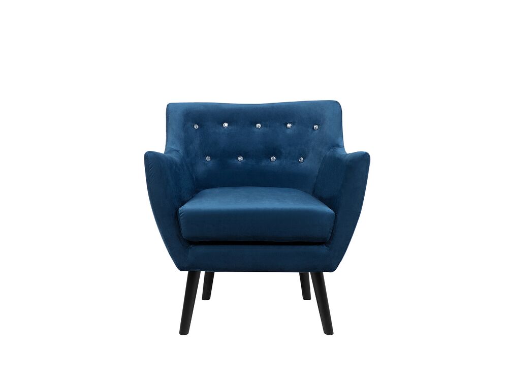 Drammen Armchair Velvet Navy Blue
