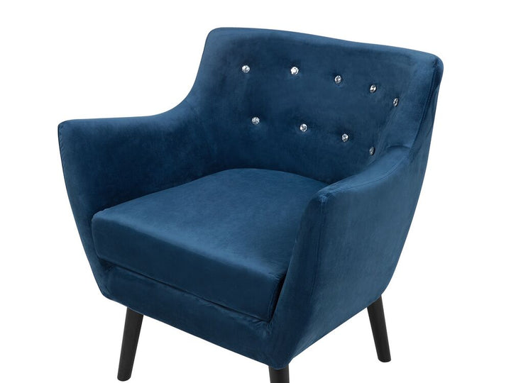 Drammen Armchair Velvet Navy Blue