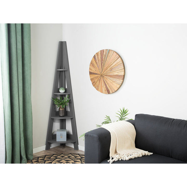 Gianni Corner Ladder Shelf Grey