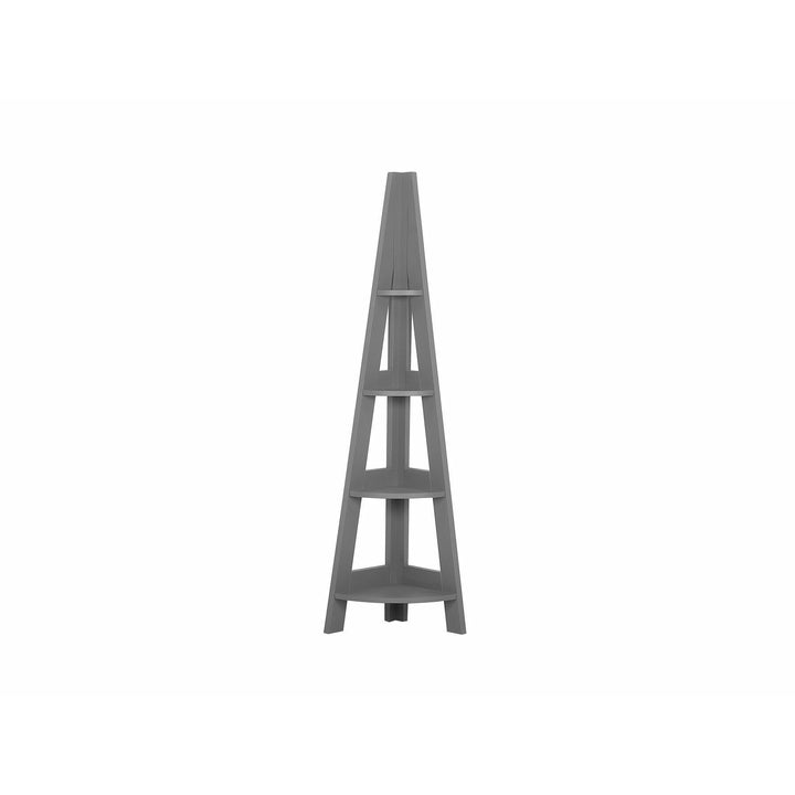 Gianni Corner Ladder Shelf Grey