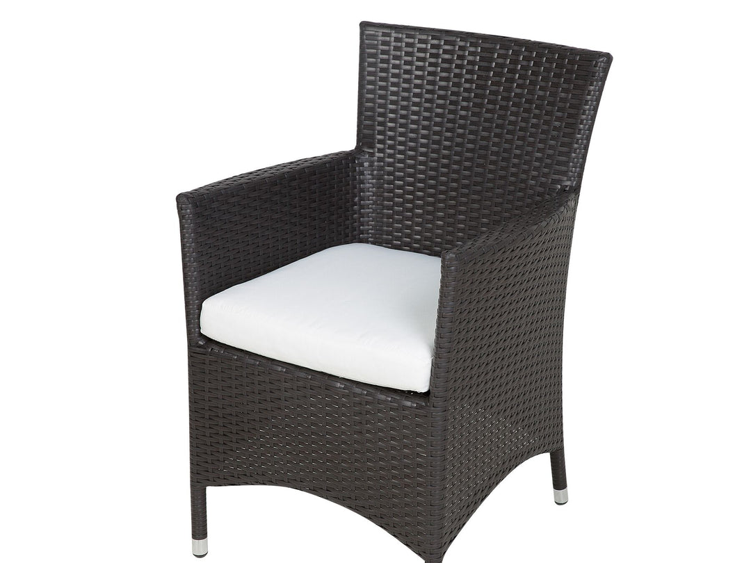 Italy 8 Seater PE Rattan Garden Dining Set Dark Brown
