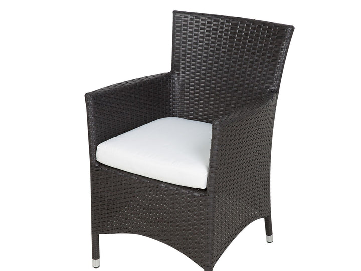 Italy 8 Seater PE Rattan Garden Dining Set Dark Brown