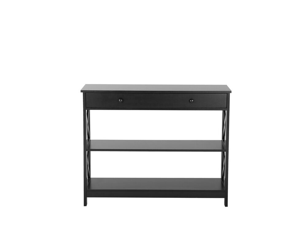 1 Drawer Console Table Black Montgomery