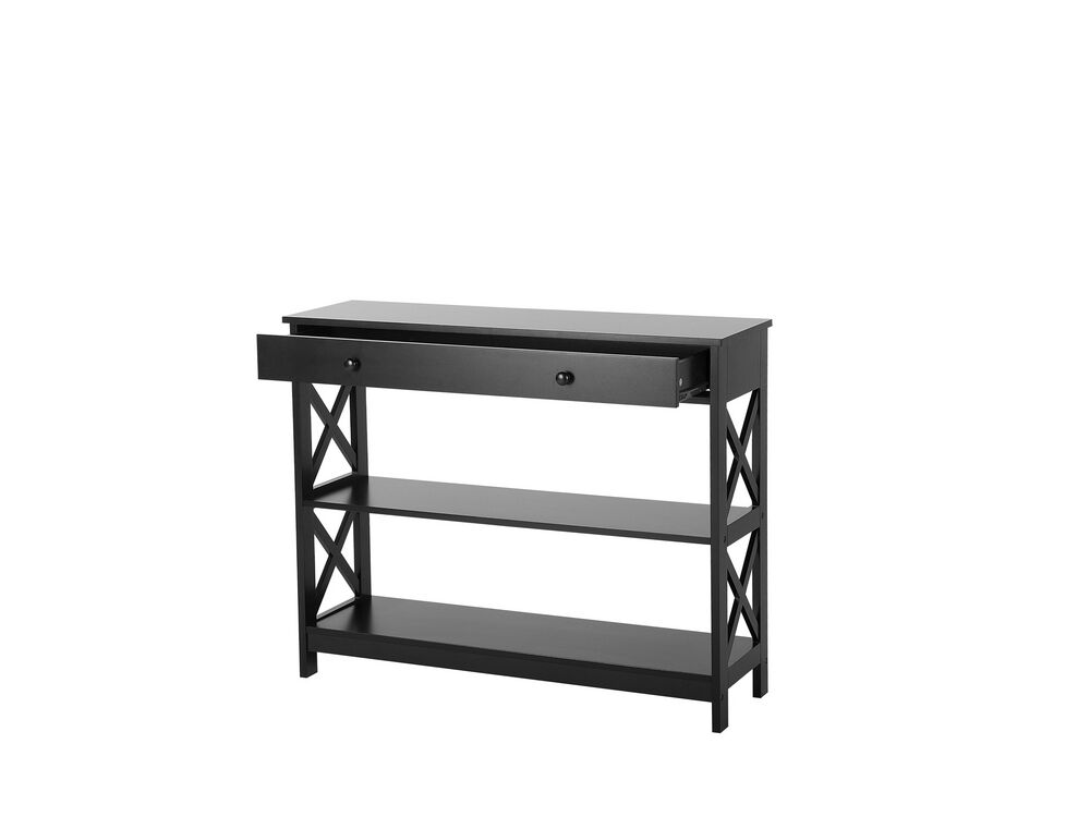 1 Drawer Console Table Black Montgomery