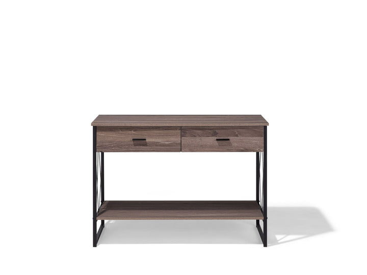2 Drawer Console Table Wood with Black Terenig